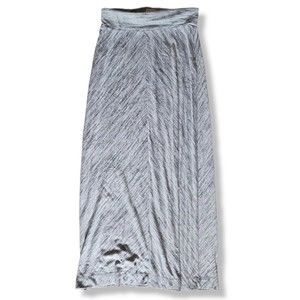 Lou & Grey Marled Gray Jersey Knit Maxi Skirt Size XS